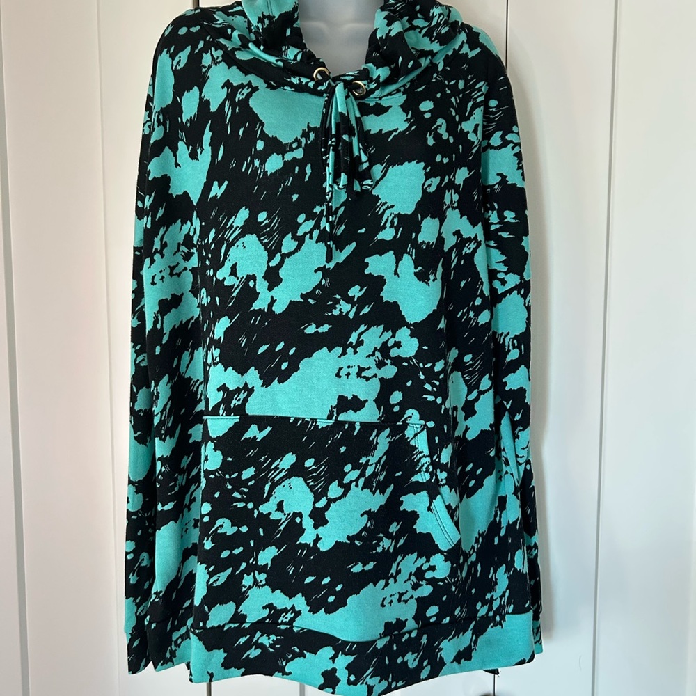 Sew in Love soft lightweight hoodie black teal XL
